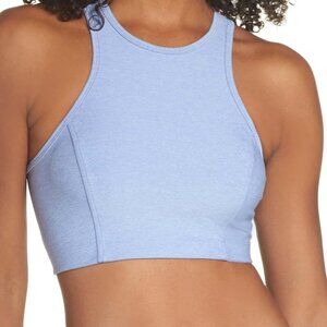 Outdoor Voices Athena High neck Women's Blue sport bra crop top size Small